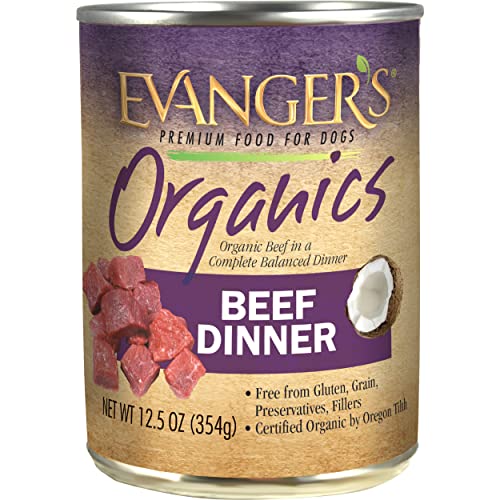 Evanger's Organics Beef Dinner for Dogs 12.5 oz (Pack of 12)