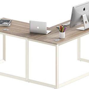 SHW Triangle-Leg L-Shaped Home Office Computer Desk