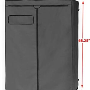 Simple Houseware Freestanding Cloths Garment Organizer Closet with Cover, Dark Gray