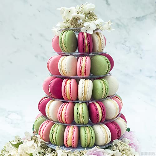 6 Tiered Tray Stand for Macarons - Round Cupcake Tower Stand Tea Party Decorations Cupcake Holder Dessert Table Display Set Donut Stand - Wedding Cake Stand Macarons and Cupcake Tower Party Supplies