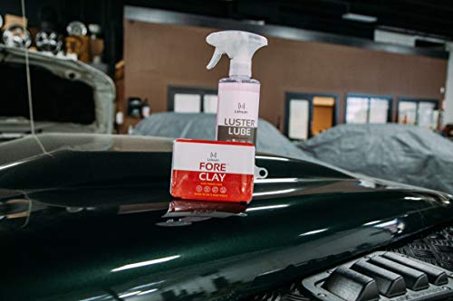 Fore Clay and Luster Lube - Clay Bar Kit, Auto Detailing Clay bar for Cars, Trucks, Boats, Glass and Plastic. Includes Luster Lube Hydrophobic Lubricant.