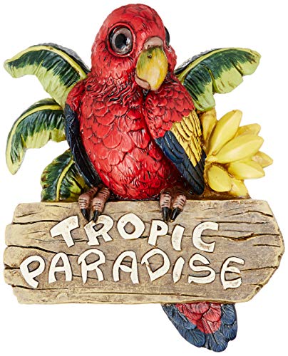 Design Toscano Tropic Parrot Paradise Wall Sculpture 10 Inch