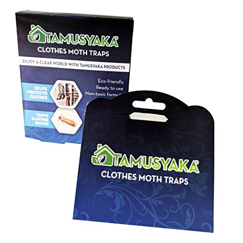 Clothes Moth Traps (6 Count) with Pheromones Lure, Powerful Moth Traps For House, wool clothes and carpet