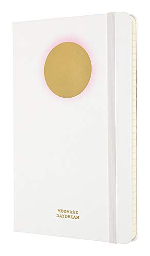 Moleskine Limited Edition David Bowie Notebook, Hard Cover, Large (5" x 8.25") Ruled/Lined, White, 240 Pages