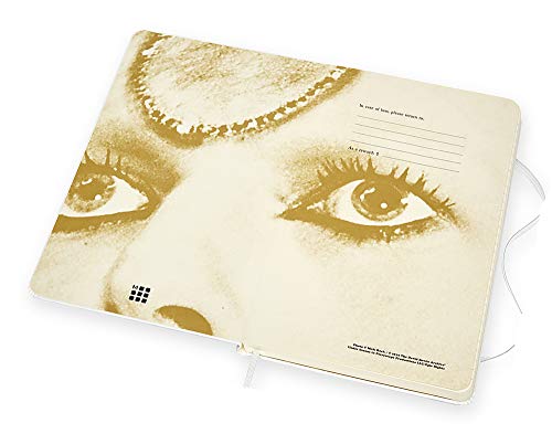 Moleskine Limited Edition David Bowie Notebook, Hard Cover, Large (5" x 8.25") Ruled/Lined, White, 240 Pages