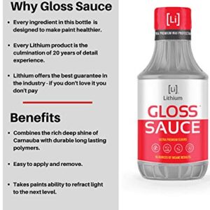 Lithium Gloss Sauce- Combines the Finest T-1 Carnauba Wax with Curable Amino Functional Polymers and Some Pretty Intense Science - Equaling Incredible Protection and Depth of Shine (16oz)