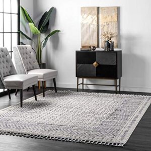 nuloom claudia diamond accent rug, 2 ft x 4 ft, ivory
