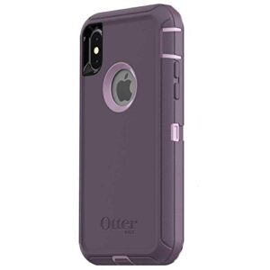 otterbox defender series case for iphone x & iphone xs (only), case only - bulk packaging - purple nebula (winsome orchid/night purple)