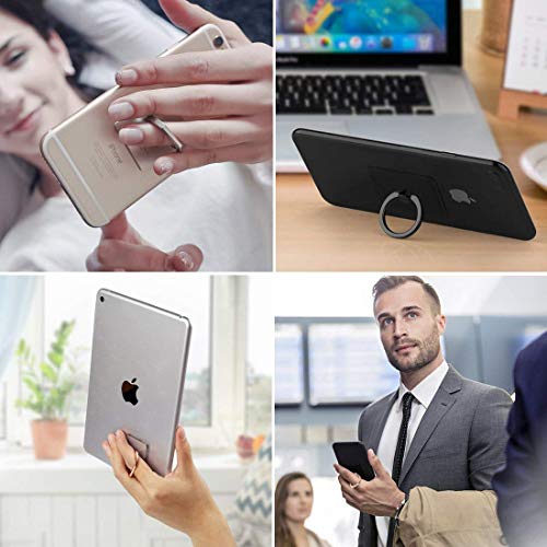 Cell Phone Ring Holder Finger Kickstand - 4Pcs Cell Phone Case Ring Stand 360 Rotation Phone Holder Clear Popsockets with Finger Ring - iPad Kickstand for Phone Case Compatible to iPhone Samsung