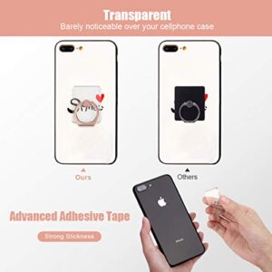Cell Phone Ring Holder Finger Kickstand - 4Pcs Cell Phone Case Ring Stand 360 Rotation Phone Holder Clear Popsockets with Finger Ring - iPad Kickstand for Phone Case Compatible to iPhone Samsung