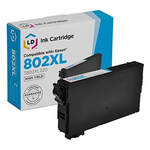 LD Remanufactured Ink Cartridge Replacement for Epson 802XL T802XL220 High Yield (Cyan)