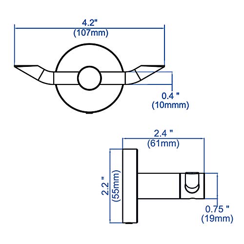 PIH Robe Hooks Brushed Nickel