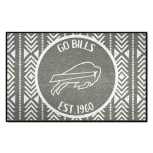 fanmats 26161 buffalo bills southern style starter mat accent rug - 19in. x 30in. | sports fan home decor rug and tailgating mat