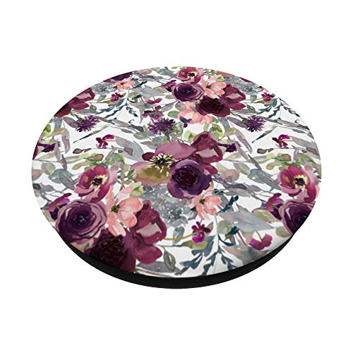 Flower Design With Burgundy Maroon Flowers PopSockets Swappable PopGrip