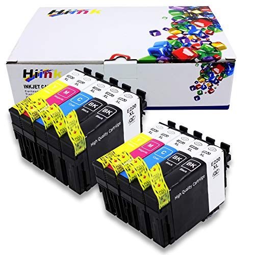 HIINK Remanufactured Ink Cartridge Replacement for Epson 220 Ink Cartridges High Yield use with Epson XP-320 XP-420 XP-424 WF-2630 WF-2650 WF-2660 WF-2750 WF-2760(Black Cyan Magenta Yellow, 10 Pack)