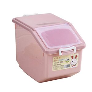 bestonzon 10kg rice container dispenser food storage container with lids for dry food, flour, dog food (random color)