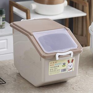 BESTONZON 10Kg Rice Container Dispenser Food Storage Container With Lids for Dry Food, Flour, Dog Food (Random Color)