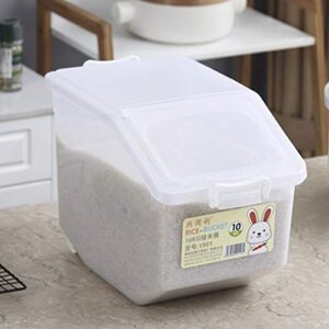 BESTONZON 10Kg Rice Container Dispenser Food Storage Container With Lids for Dry Food, Flour, Dog Food (Random Color)