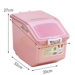 BESTONZON 10Kg Rice Container Dispenser Food Storage Container With Lids for Dry Food, Flour, Dog Food (Random Color)