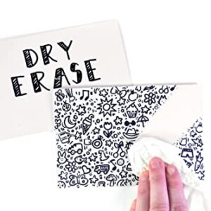 Large Dry Erase Index Cards – 40pcs Laminated Cards Blank w/Box – Reusable Dry Erase Note Cards for School, Work, Housework, to Do Lists – Practical Index Card Sheets – 4 x 6-inch