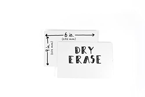 Large Dry Erase Index Cards – 40pcs Laminated Cards Blank w/Box – Reusable Dry Erase Note Cards for School, Work, Housework, to Do Lists – Practical Index Card Sheets – 4 x 6-inch