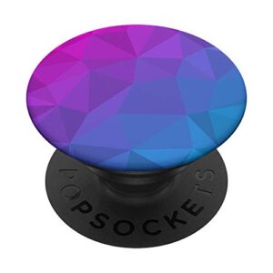 blue purple violet abstract triangles polygonal art pretty popsockets swappable popgrip