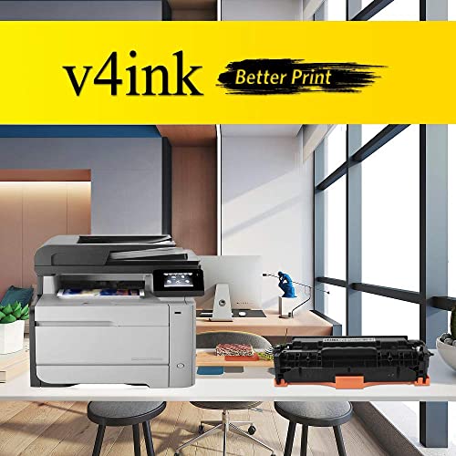 v4ink Remanufactured Toner Cartridge Replacement for HP 312X 312A CF380A CF380X Toner Cartridge Ink for use with HP Pro MFP M476nw M476dn M476dw M476 Printer – 1PK High Yield Black