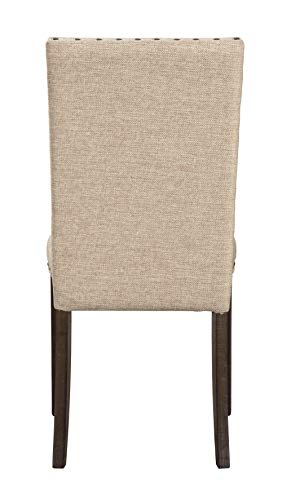 Signature Design by Ashley Rokane Dining Room Upholstered Chair Set of 2, Beige