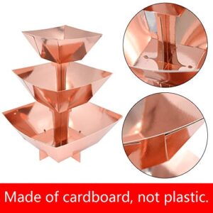 Rose Gold Birthday Party Supplies Decorations Cardboard Rose Gold Dessert Display Dessert Stand Candy Snack Cupcake Stand Cake Stand Bowl Stand Tower Display for Wedding