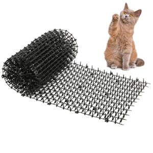 one sight scat mat for cats with spikes, 78x11 inches, cat repellent outdoor, cat deterrent indoor, dog digging deterrent for garden and fence, cats stopper network