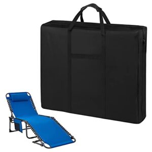 guisong folding lounge chair storage bag, 600d heavy duty carry bag/carrying case for folding chaise lounge chair for outdoor-31" x 7" x 24.8"