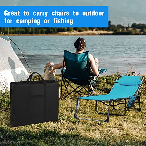 Guisong Folding Lounge Chair Storage Bag, 600D Heavy Duty Carry Bag/Carrying Case for Folding Chaise Lounge Chair for Outdoor-31" x 7" x 24.8"