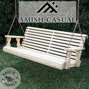 Amish Casual Heavy Duty 800 Lb Roll Back 5ft. Treated Porch Swing