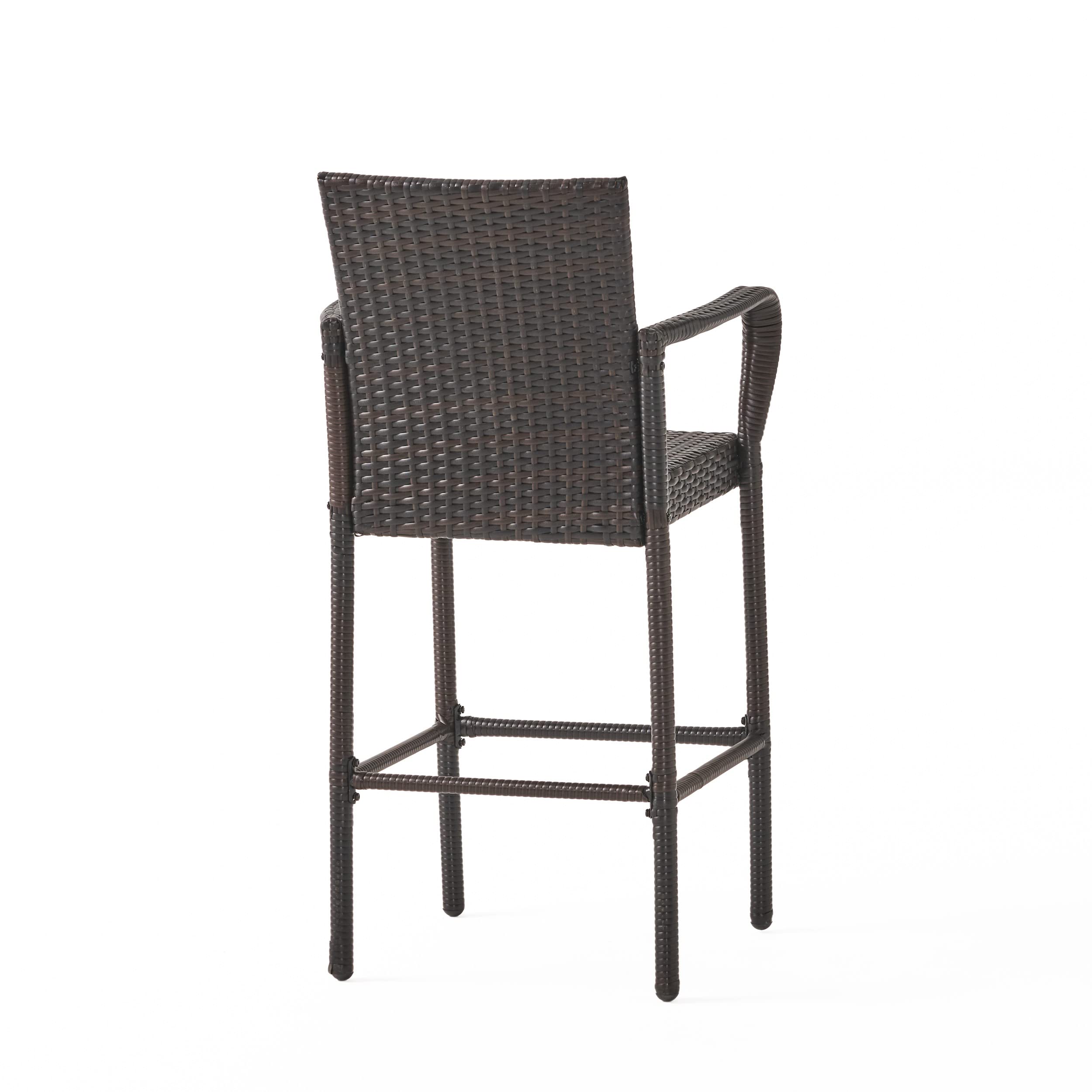 Christopher Knight Home Stewart Outdoor Bar Stool, Set of 2, Brown