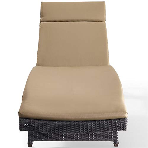 Crosley Biscayne Outdoor Wicker Chaise Lounge White/Brown Brown/Mocha