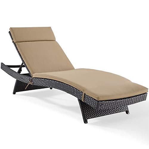 Crosley Biscayne Outdoor Wicker Chaise Lounge White/Brown Brown/Mocha