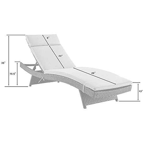 Crosley Biscayne Outdoor Wicker Chaise Lounge White/Brown Brown/Mocha