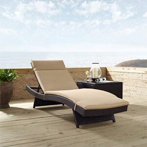 Crosley Biscayne Outdoor Wicker Chaise Lounge White/Brown Brown/Mocha