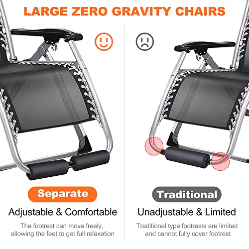 UNEEDE Zero Gravity Chair Cushion for Foot Rest, Universal Oversized Folding Loungers Recliners Foot Cushion, Footrest Padding for Patio Lawn Outdoor Chair, Anti Gravity Chair Accessory for Tall User