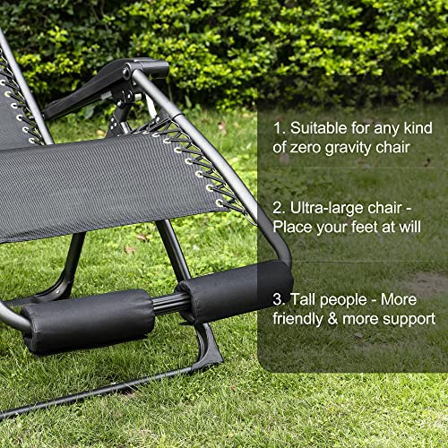 UNEEDE Zero Gravity Chair Cushion for Foot Rest, Universal Oversized Folding Loungers Recliners Foot Cushion, Footrest Padding for Patio Lawn Outdoor Chair, Anti Gravity Chair Accessory for Tall User