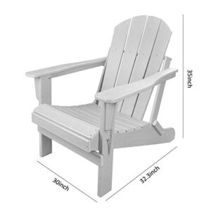 Jovilife Adirondack Chair with Cup Hold, Lawn Furniture Porch Resin Chair,HDPE Plastic Deck Chair 350 lbs Heavy Duty, Lawn Furniture,Garden,Backyard,Weather Resistant White