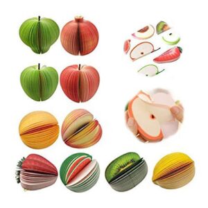10 styles 3d fruit shaped portable mini sticky notes memo scratch pads paper notepads for office school holiday gifts