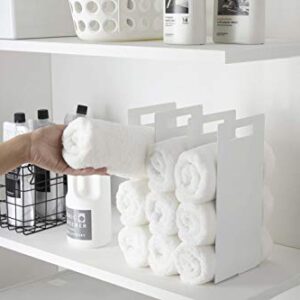 Yamazaki Home Tower White Interlocking Towel Organizer (Set of 2)