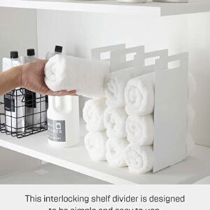 Yamazaki Home Tower White Interlocking Towel Organizer (Set of 2)