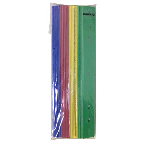 Chuangdi 20 Pieces 12 Inch Plastic Rulers, Straight Ruler Office Rulers School Rulers (4 Colors)