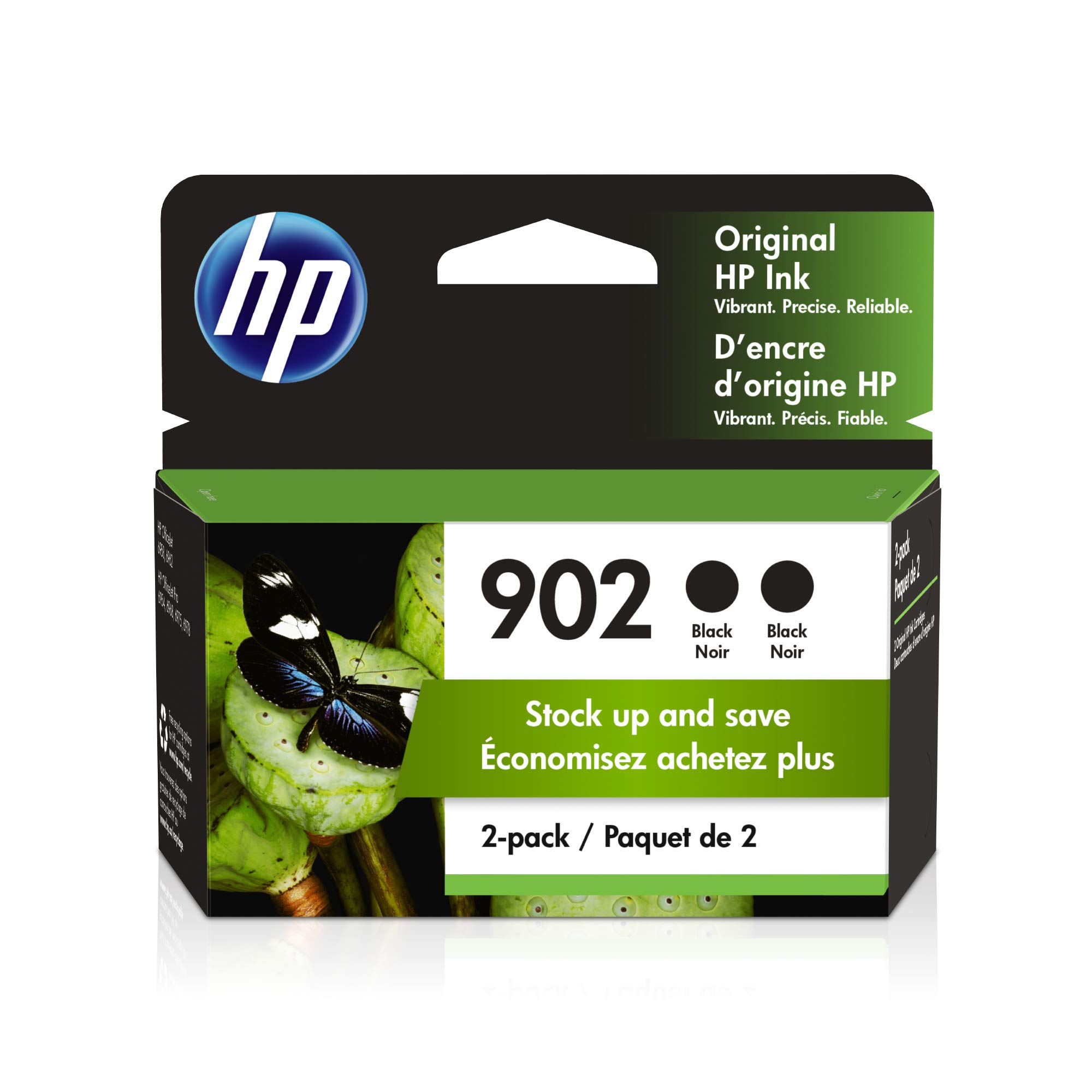 HP 902 | 2 Ink Cartridges | Black | Works with HP OfficeJet 6900 Series, HP OfficeJet Pro 6900 Series | 3YN96AN