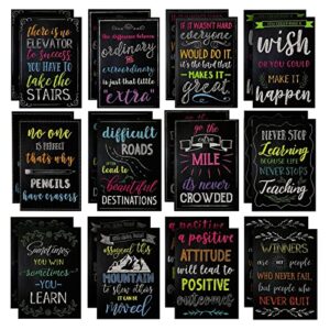 24-pack small inspirational notebooks for office employee gifts, growth mindset quotes, motivational pocket journal notepads bulk for teams, students, kids party favors, school (3.5x5 in)