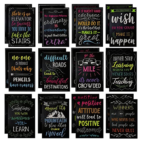 24-Pack Small Inspirational Notebooks for Office Employee Gifts, Growth Mindset Quotes, Motivational Pocket Journal Notepads Bulk for Teams, Students, Kids Party Favors, School (3.5x5 in)