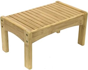 sorbus small bamboo step stool - wooden foot rest stool & potty training stool for kids toddlers
