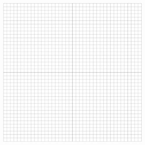 1" Square XY Axis Large 3.5'x3.5' Dry-Erase Magnet